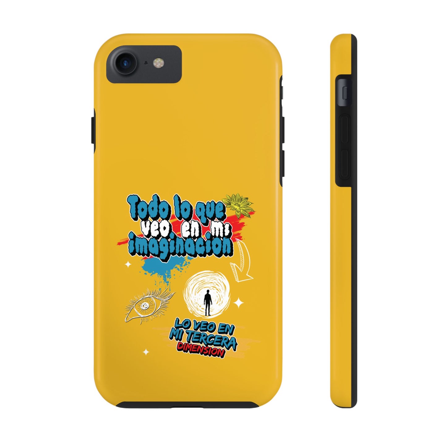 Funda para teléfono "Todo lo que veo en mi imaginación" - Amarillo