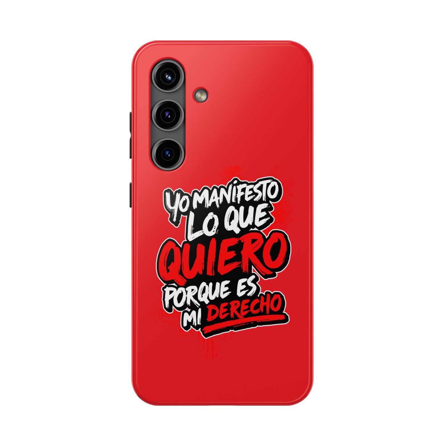 Funda para teléfono "Yo manifiesto lo que quiero" - Rojo