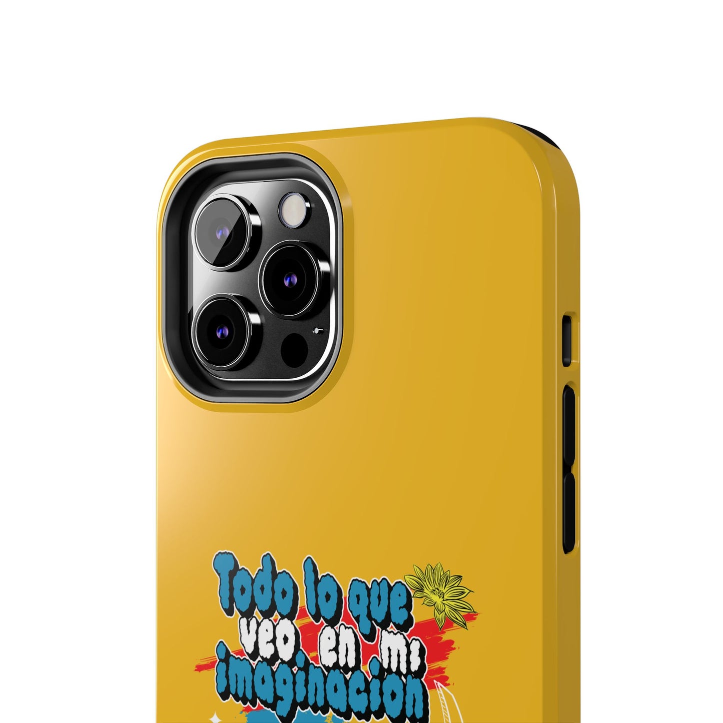 Funda para teléfono "Todo lo que veo en mi imaginación" - Amarillo