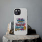 Funda para teléfono "Yo vivo en propio espacio y tiempo" - Blanco