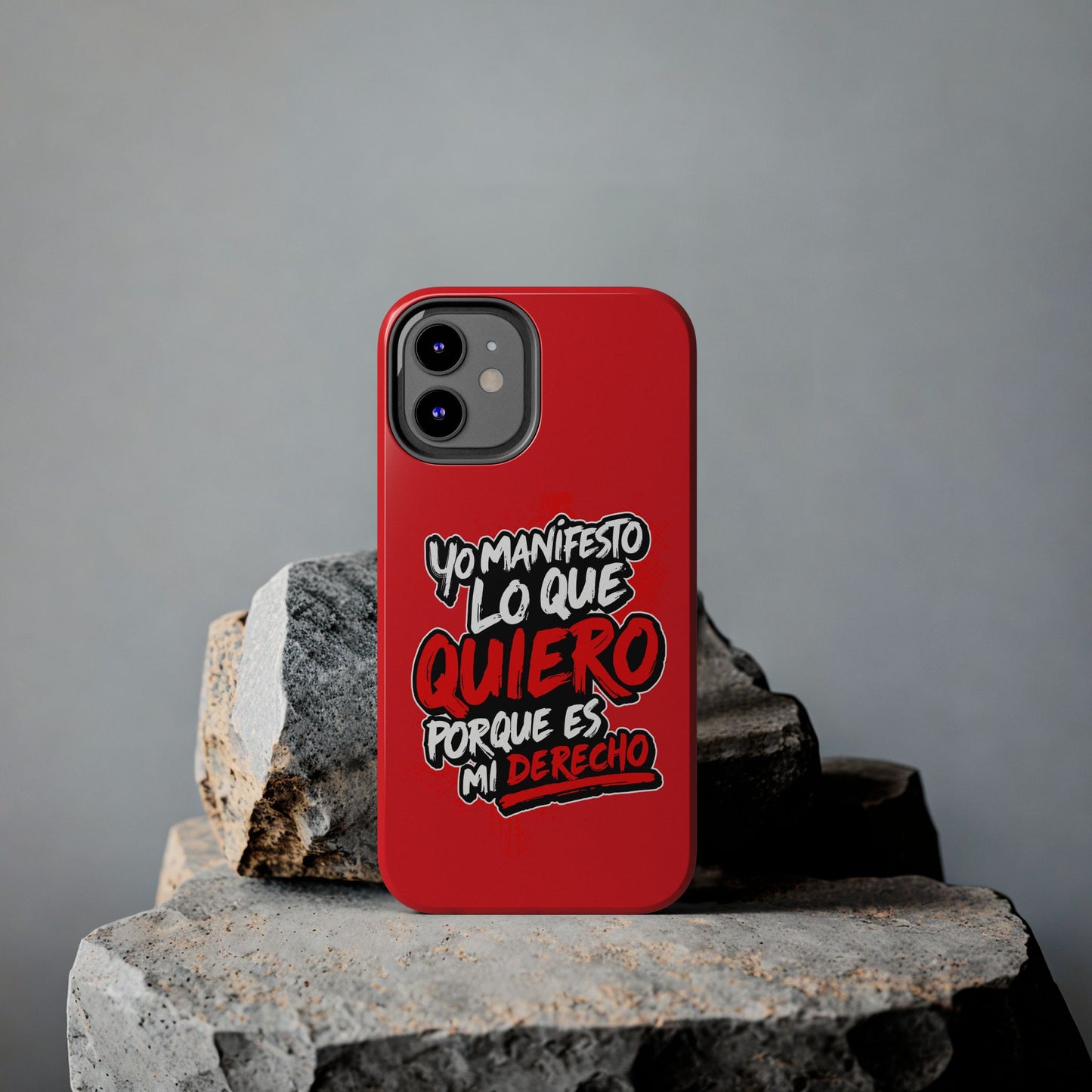 Funda para teléfono "Yo manifiesto lo que quiero" - Rojo