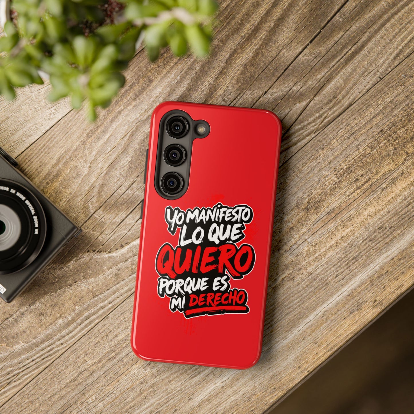 Funda para teléfono "Yo manifiesto lo que quiero" - Rojo