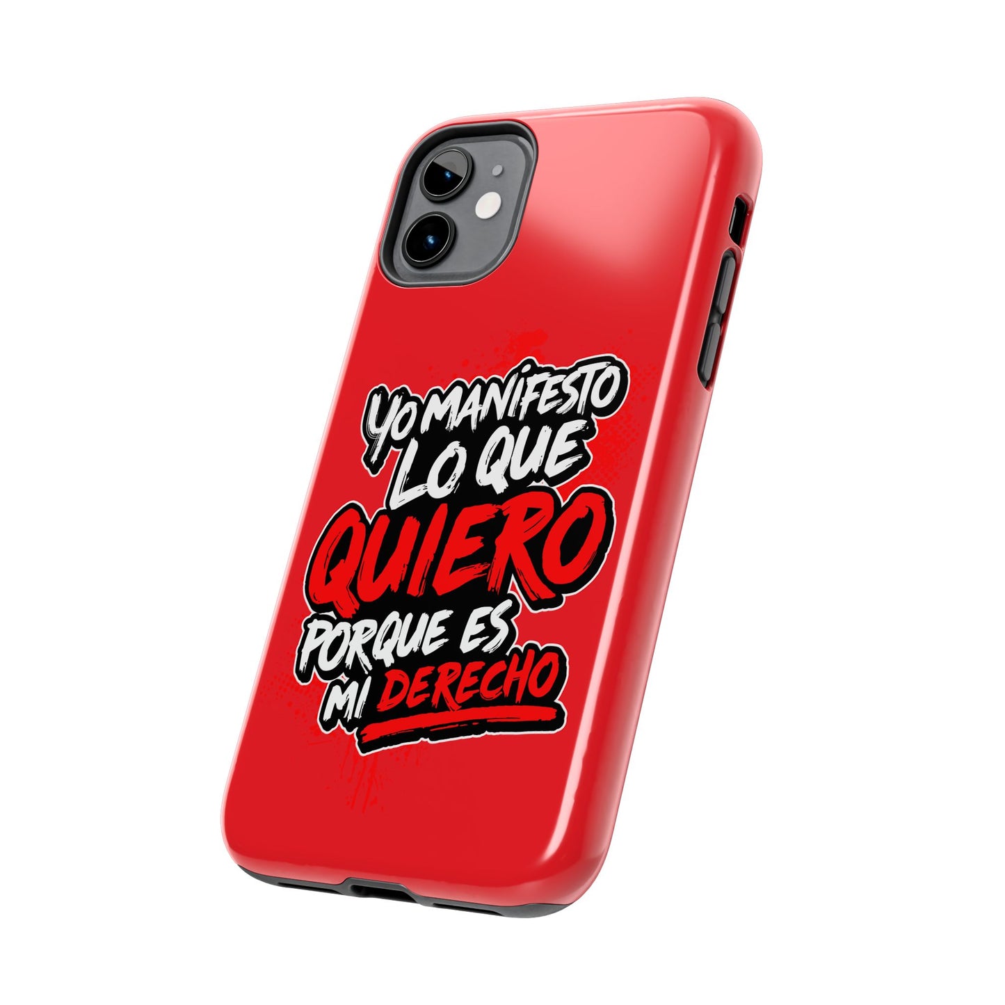 Funda para teléfono "Yo manifiesto lo que quiero" - Rojo