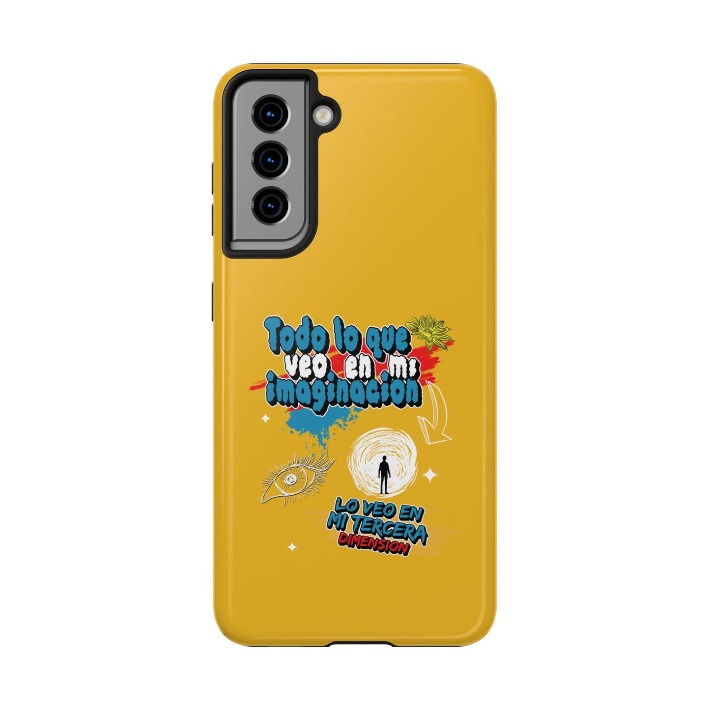 Funda para teléfono "Todo lo que veo en mi imaginación" - Amarillo