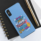 Funda para teléfono "Yo vivo en propio espacio y tiempo" - Celeste