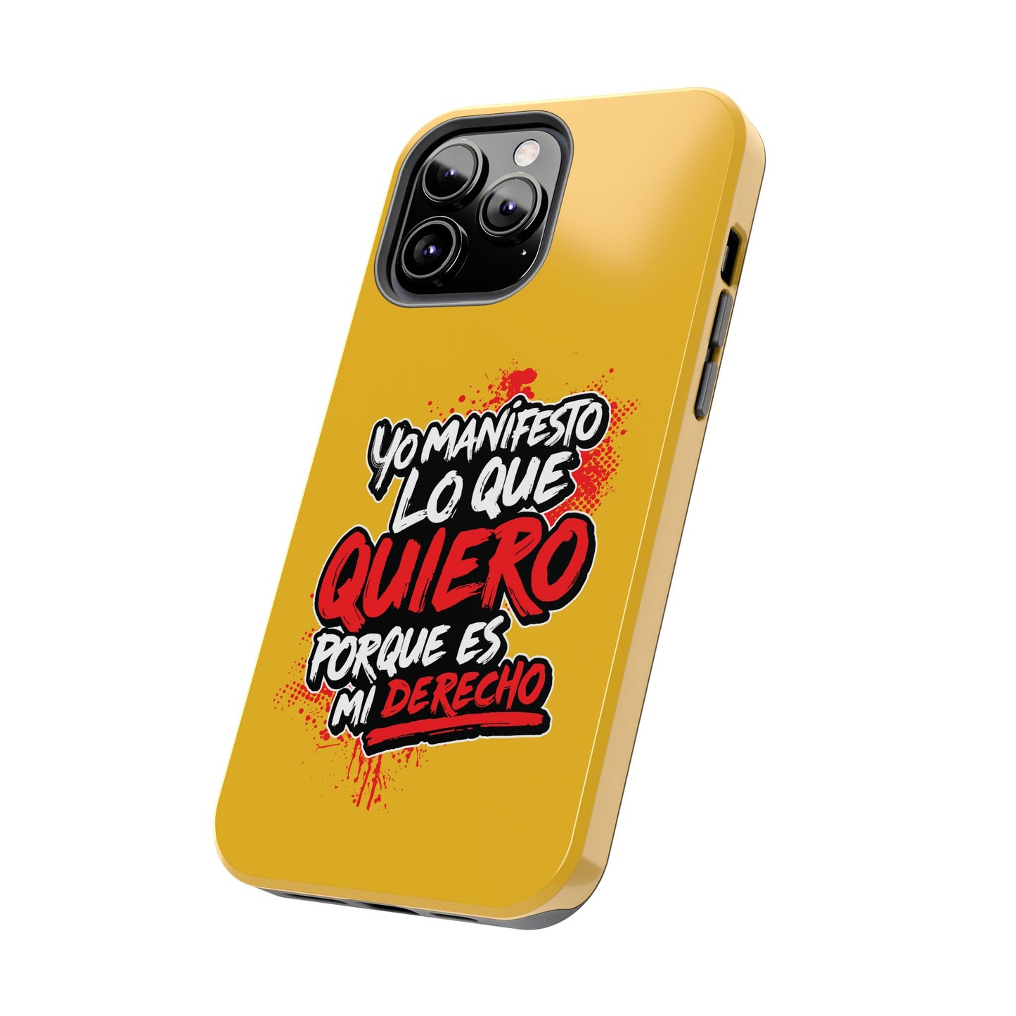 Funda para teléfono "Yo manifiesto lo que quiero" - Amarillo