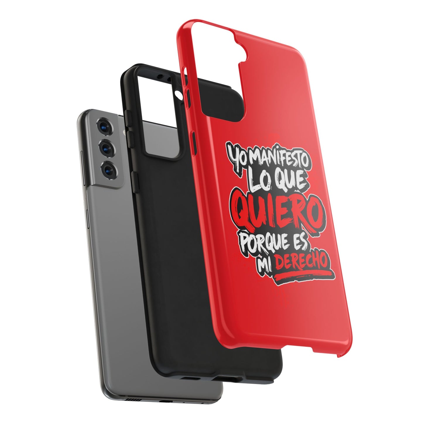 Funda para teléfono "Yo manifiesto lo que quiero" - Rojo