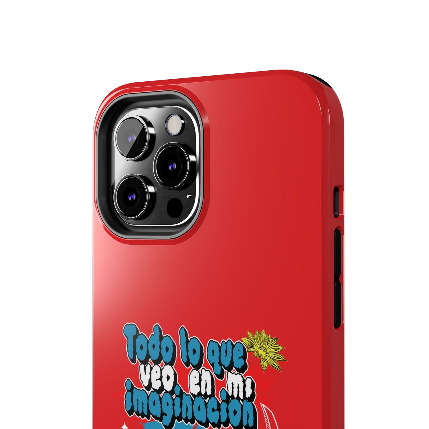 Funda para teléfono "Todo lo que veo en mi imaginación" - Rojo