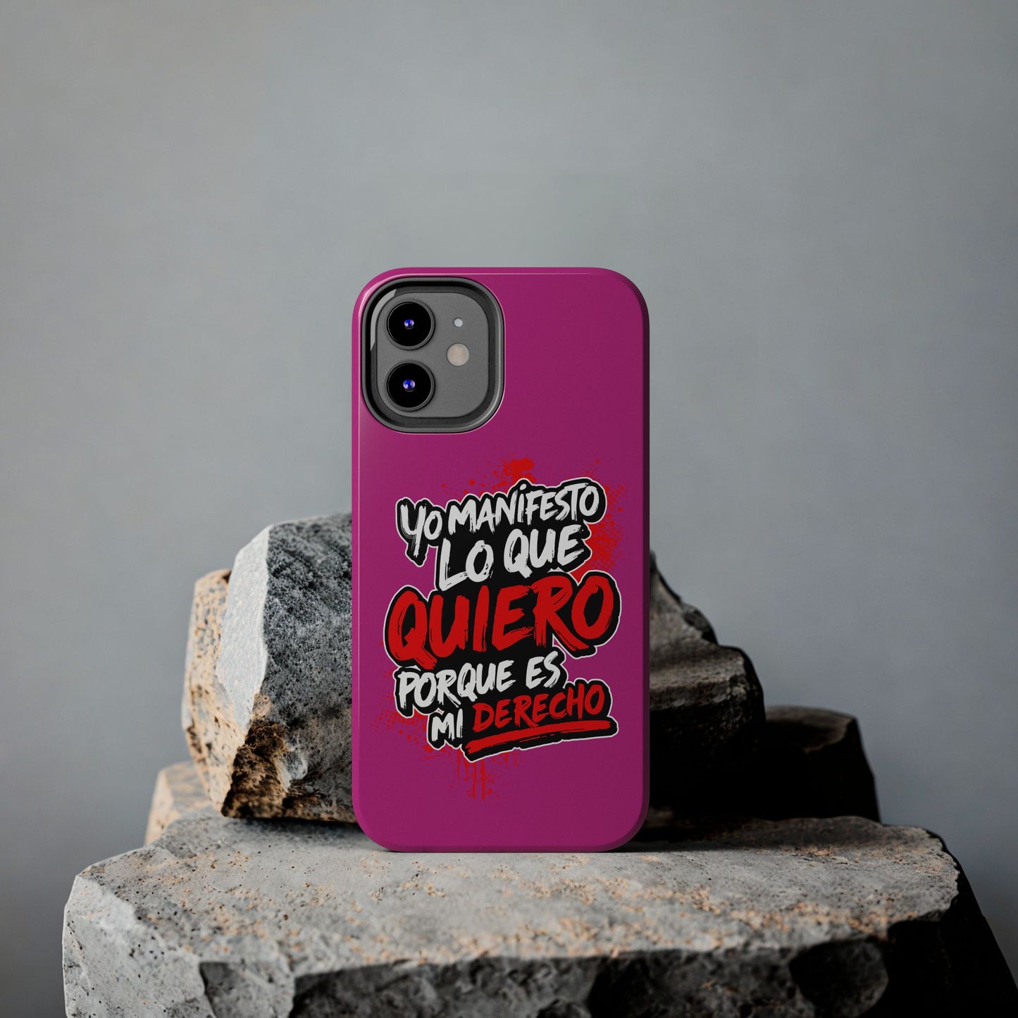 Funda para teléfono "Yo manifiesto lo que quiero" - Fucsia