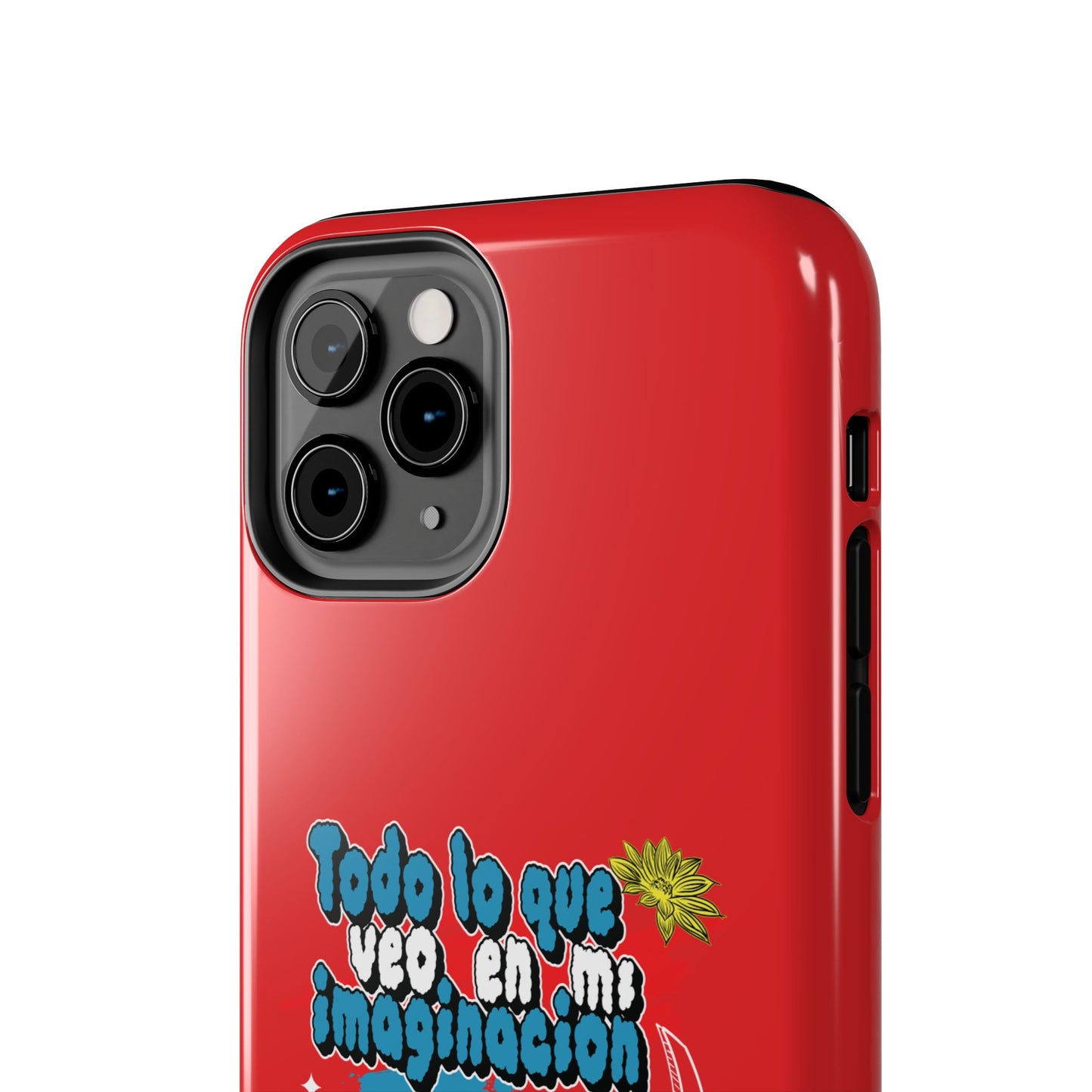 Funda para teléfono "Todo lo que veo en mi imaginación" - Rojo