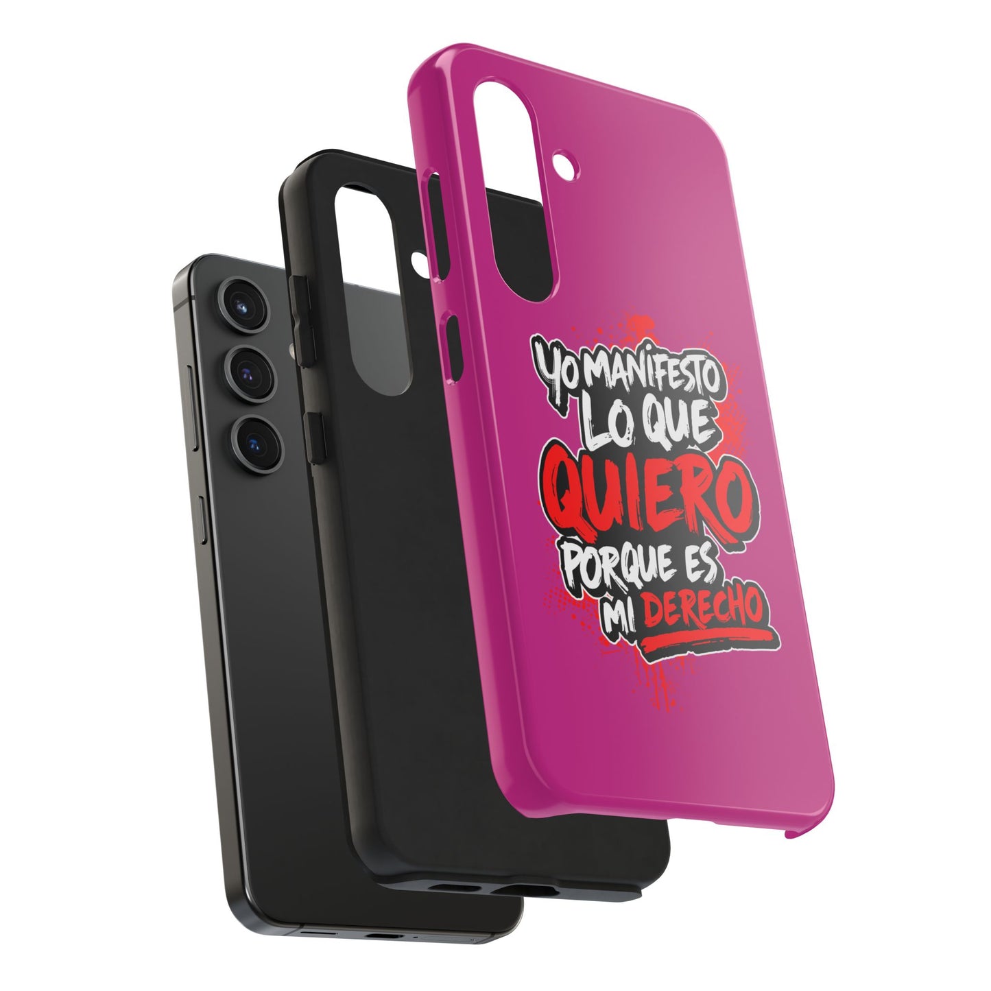 Funda para teléfono "Yo manifiesto lo que quiero" - Fucsia