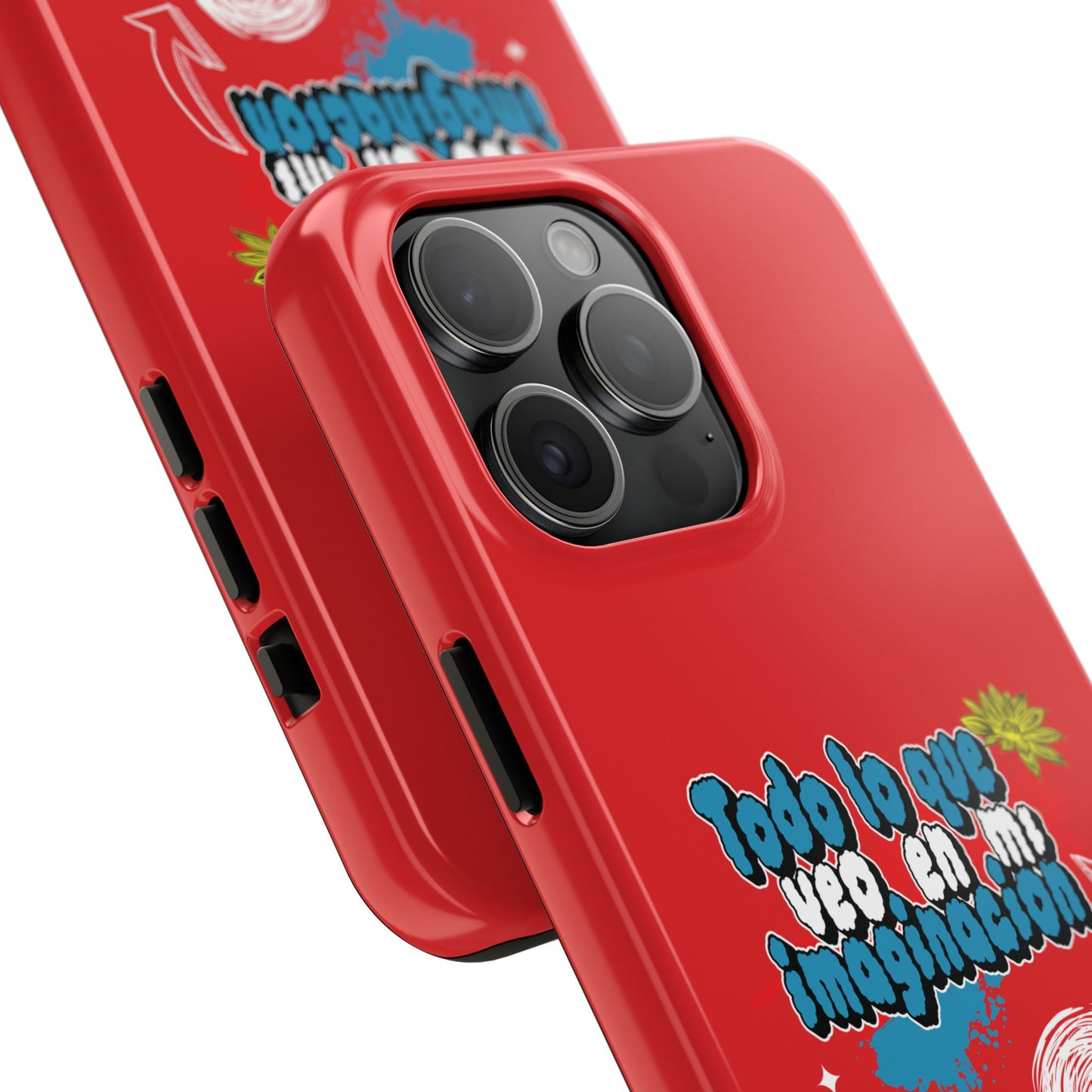 Funda para teléfono "Todo lo que veo en mi imaginación" - Rojo