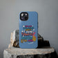 Funda para teléfono "Yo vivo en propio espacio y tiempo" - Celeste