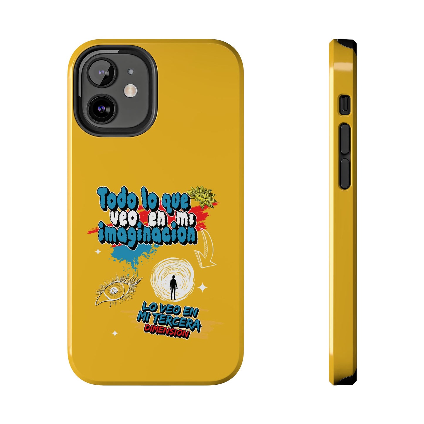 Funda para teléfono "Todo lo que veo en mi imaginación" - Amarillo