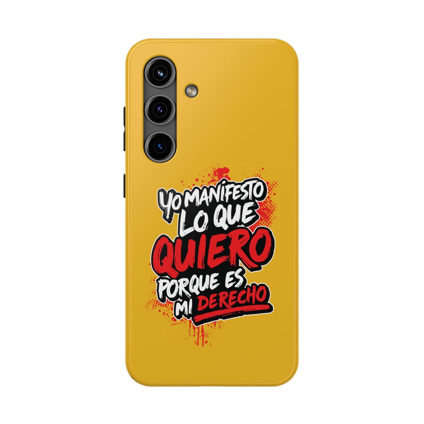 Funda para teléfono "Yo manifiesto lo que quiero" - Amarillo