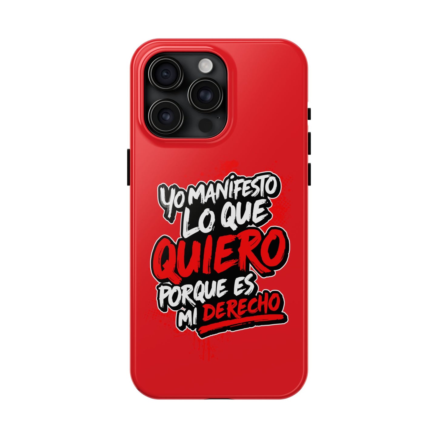 Funda para teléfono "Yo manifiesto lo que quiero" - Rojo