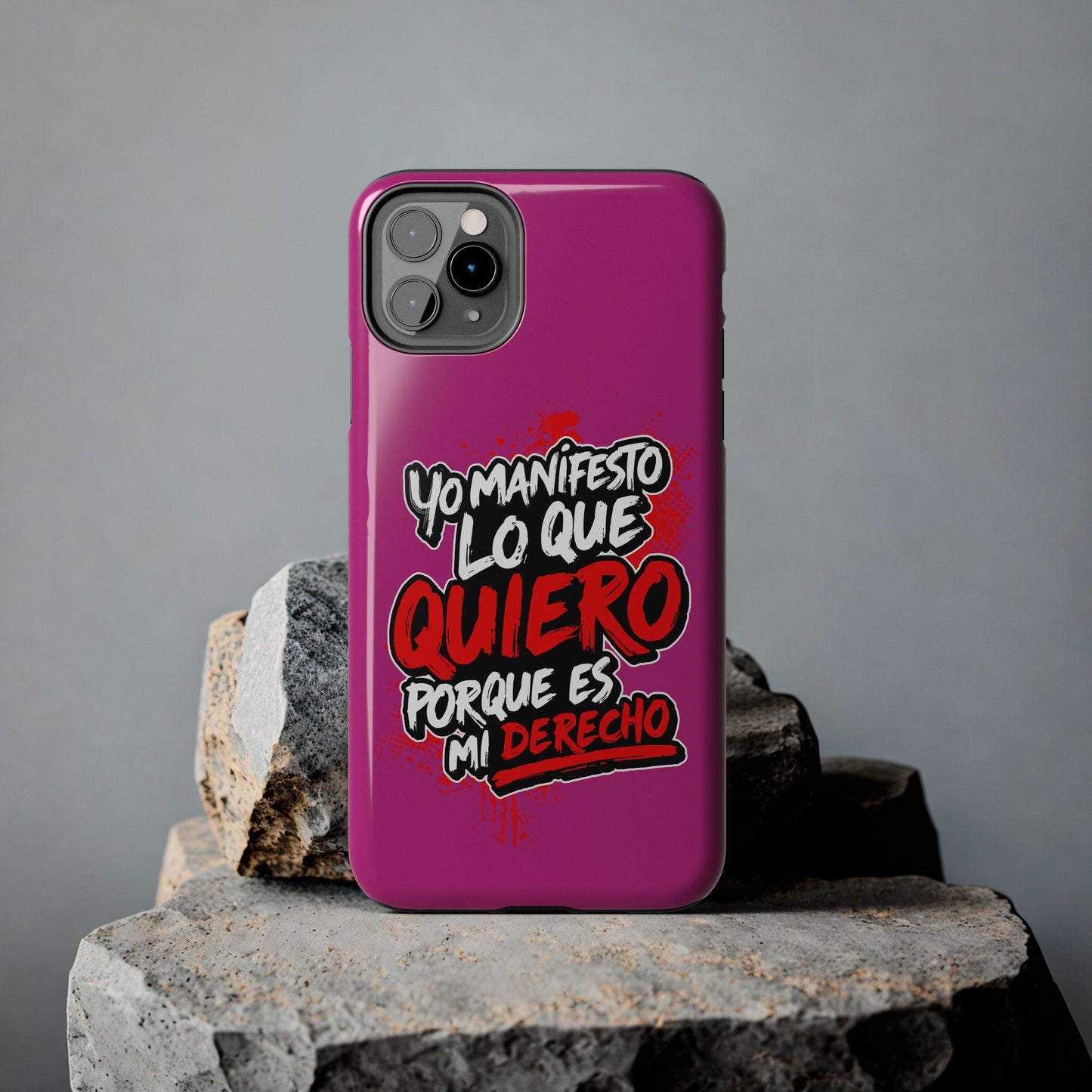 Funda para teléfono "Yo manifiesto lo que quiero" - Fucsia