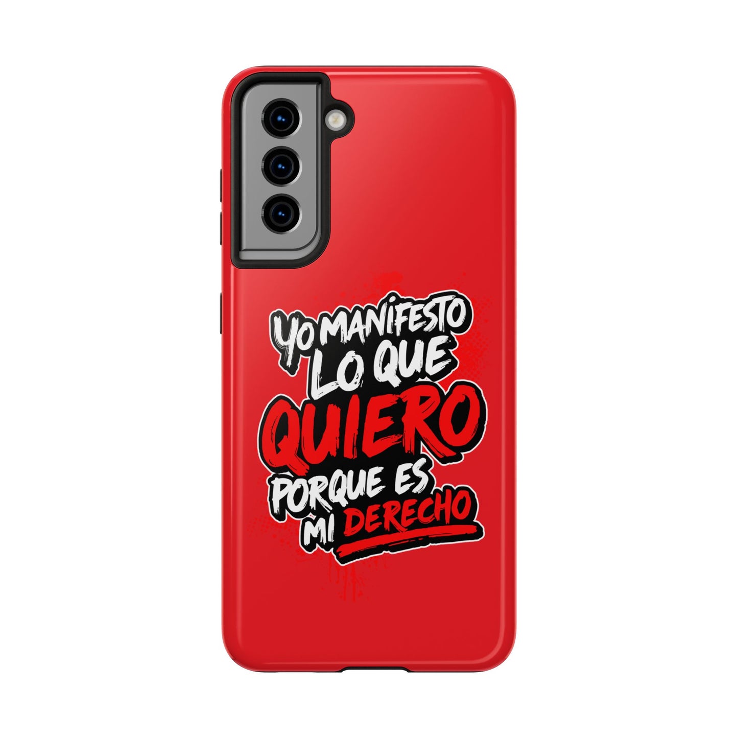 Funda para teléfono "Yo manifiesto lo que quiero" - Rojo