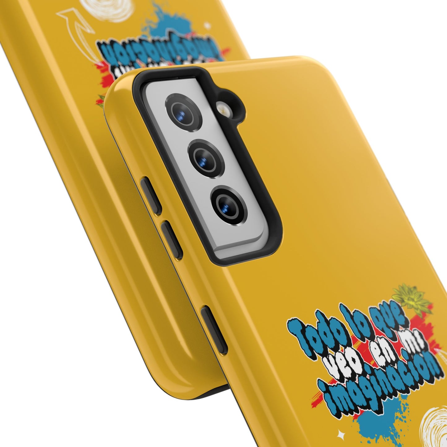 Funda para teléfono "Todo lo que veo en mi imaginación" - Amarillo