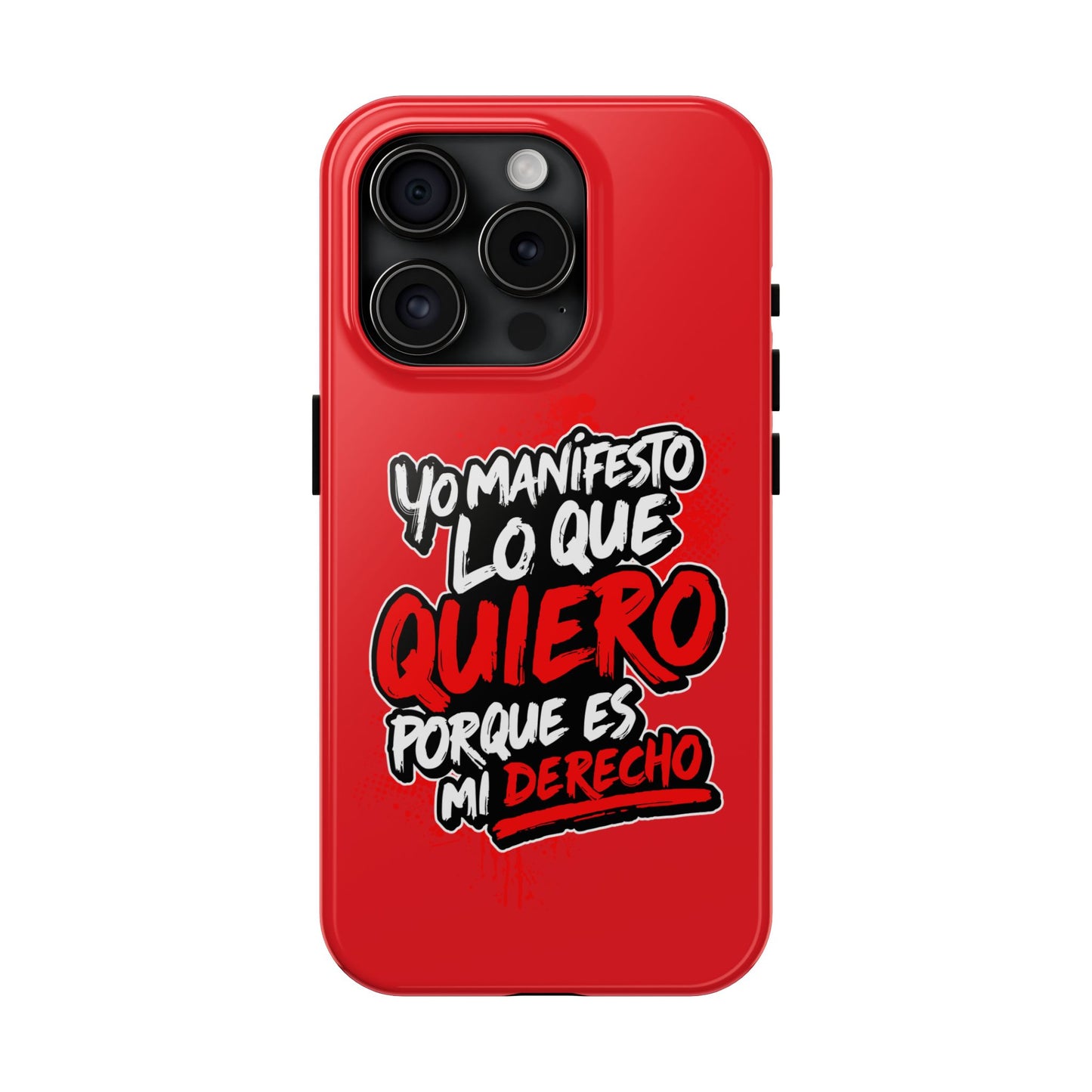 Funda para teléfono "Yo manifiesto lo que quiero" - Rojo