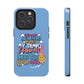 Funda para teléfono "Yo vivo en propio espacio y tiempo" - Celeste
