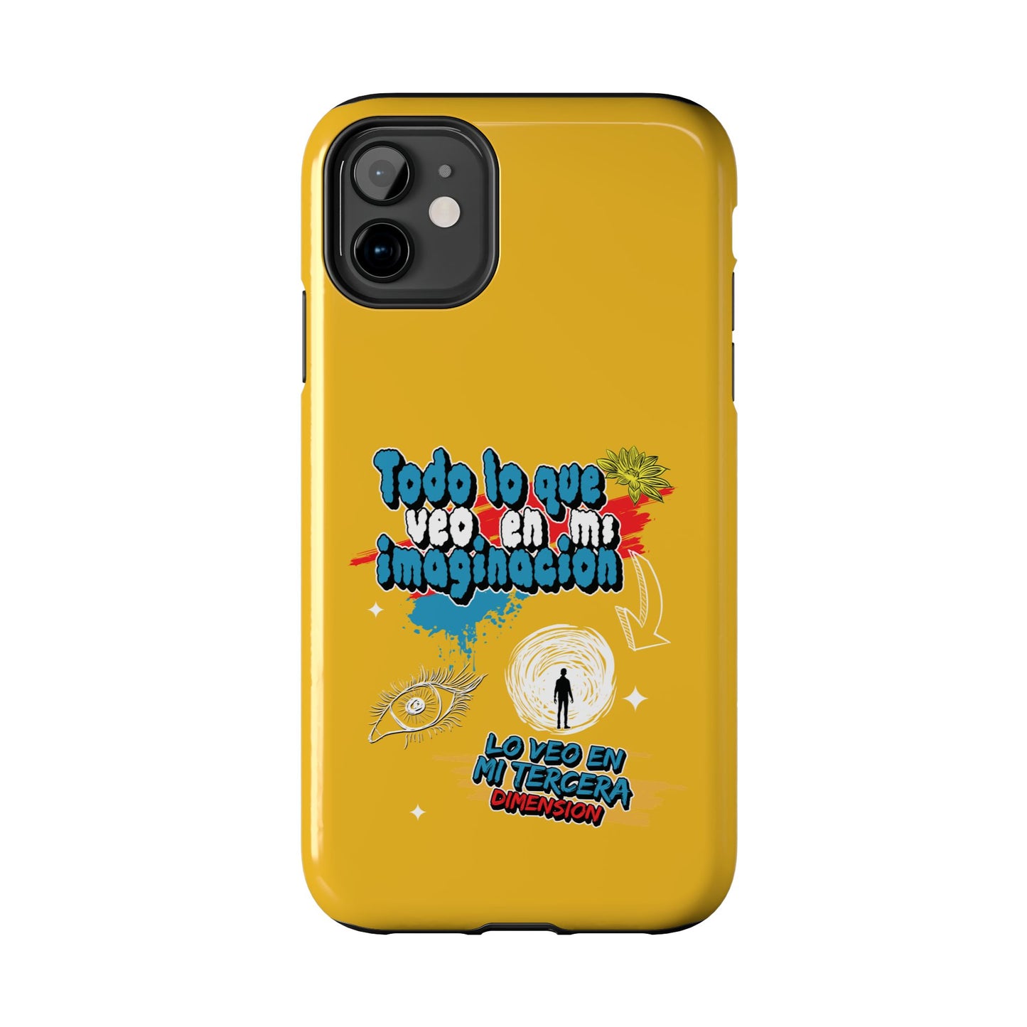 Funda para teléfono "Todo lo que veo en mi imaginación" - Amarillo