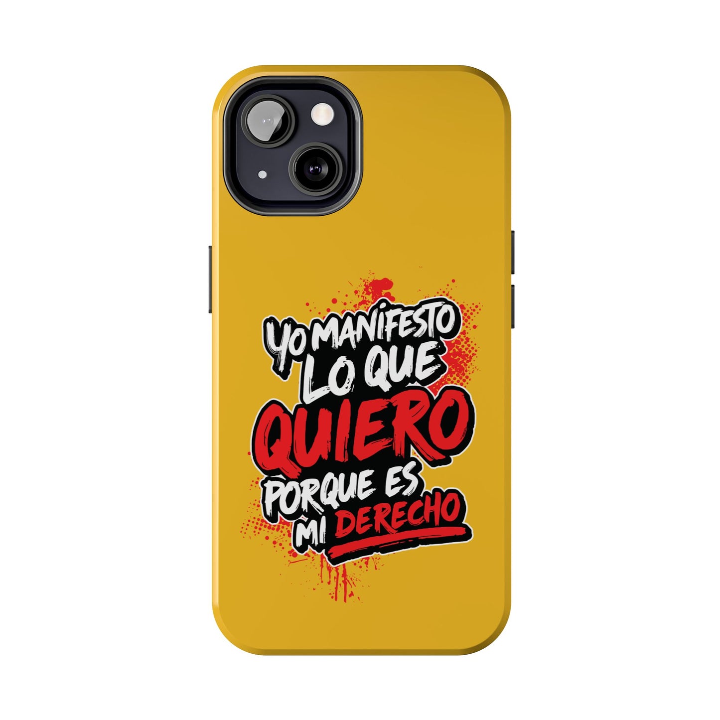 Funda para teléfono "Yo manifiesto lo que quiero" - Amarillo