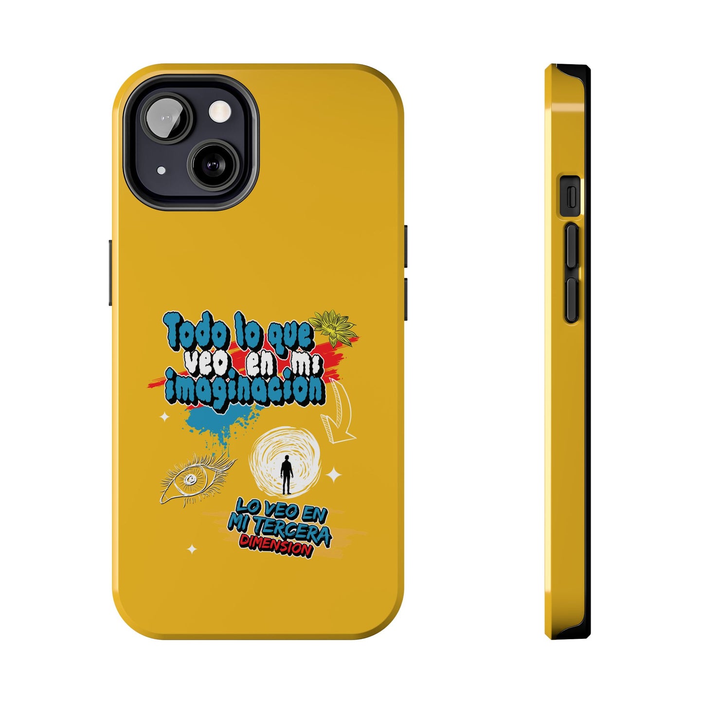 Funda para teléfono "Todo lo que veo en mi imaginación" - Amarillo