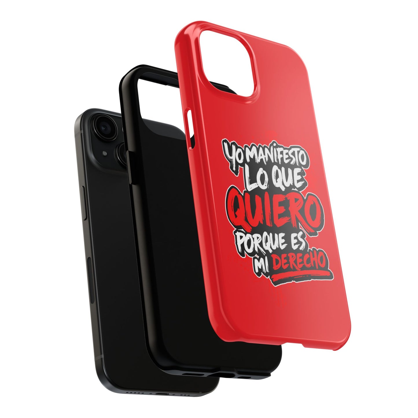 Funda para teléfono "Yo manifiesto lo que quiero" - Rojo