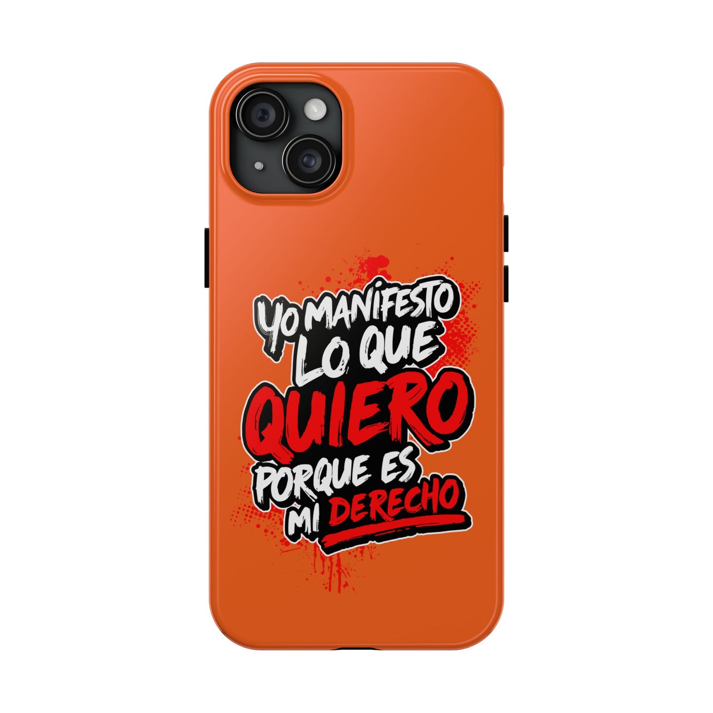 Funda para teléfono "Yo manifiesto lo que quiero" - Naranja