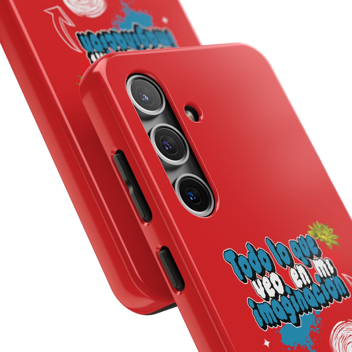 Funda para teléfono "Todo lo que veo en mi imaginación" - Rojo