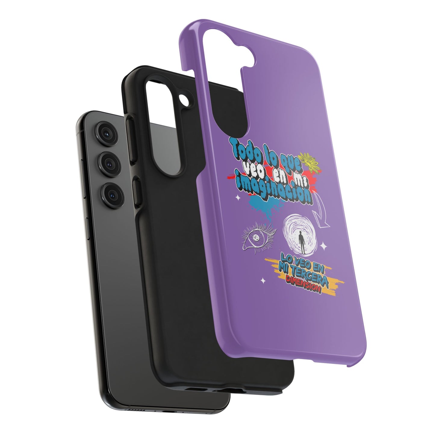 Funda para teléfono "Todo lo que veo en mi imaginación" - Lila