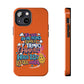 Funda para teléfono "Yo vivo en propio espacio y tiempo" - Naranja