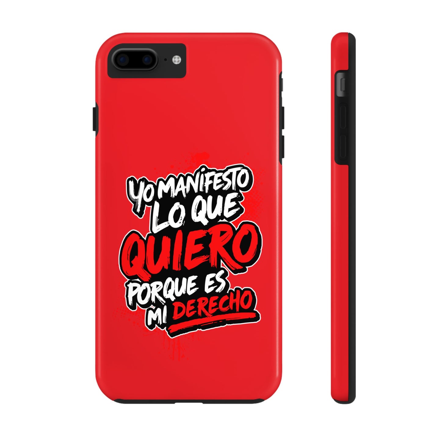 Funda para teléfono "Yo manifiesto lo que quiero" - Rojo