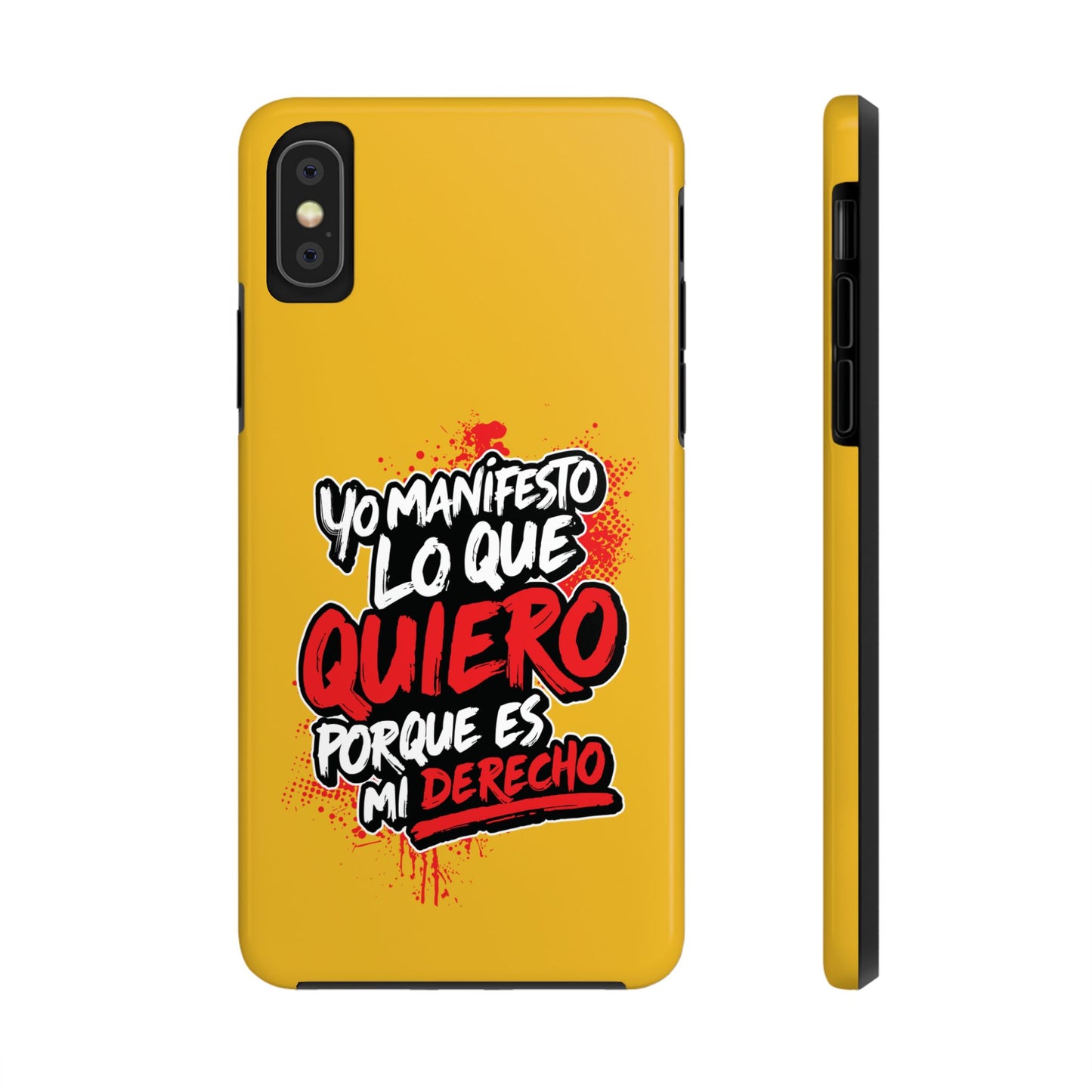 Funda para teléfono "Yo manifiesto lo que quiero" - Amarillo