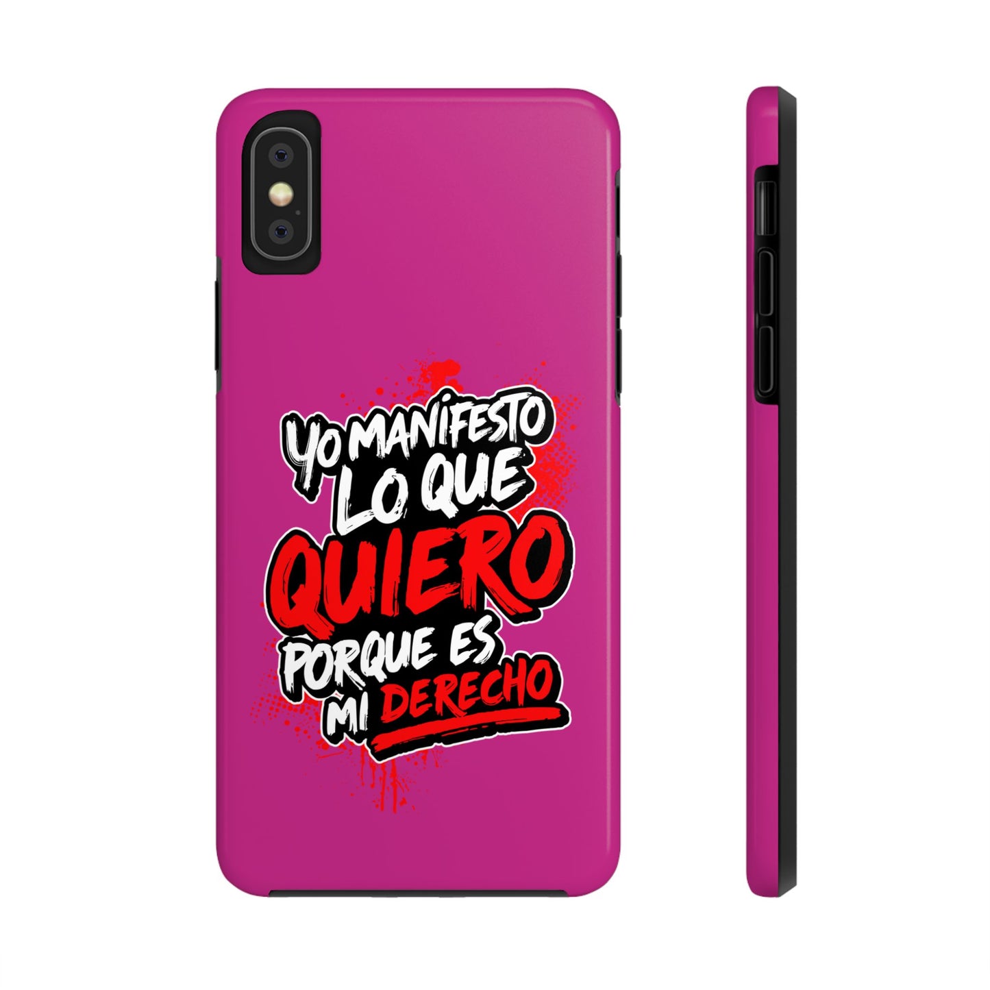 Funda para teléfono "Yo manifiesto lo que quiero" - Fucsia