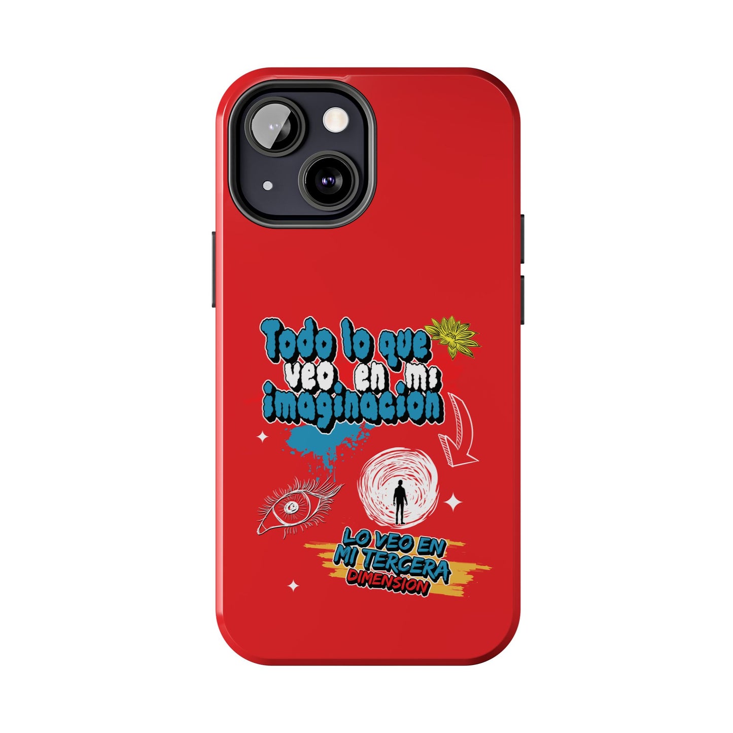 Funda para teléfono "Todo lo que veo en mi imaginación" - Rojo