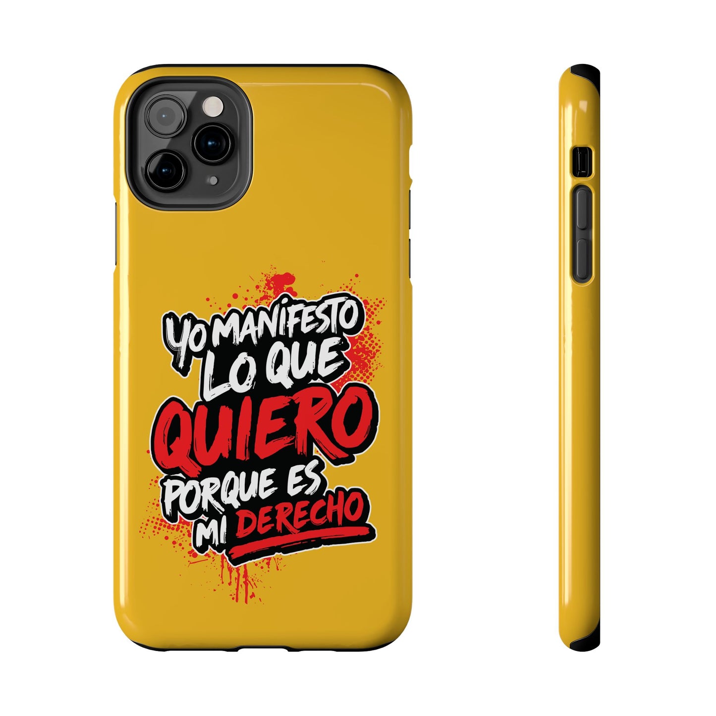 Funda para teléfono "Yo manifiesto lo que quiero" - Amarillo