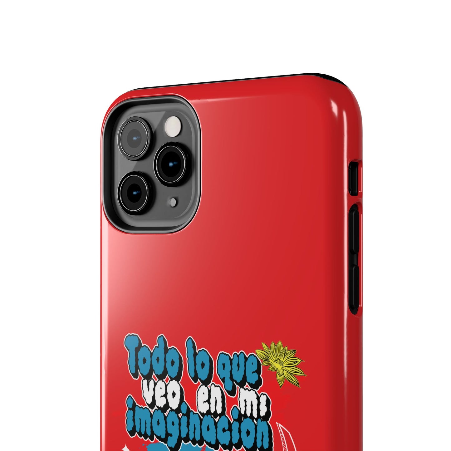 Funda para teléfono "Todo lo que veo en mi imaginación" - Rojo