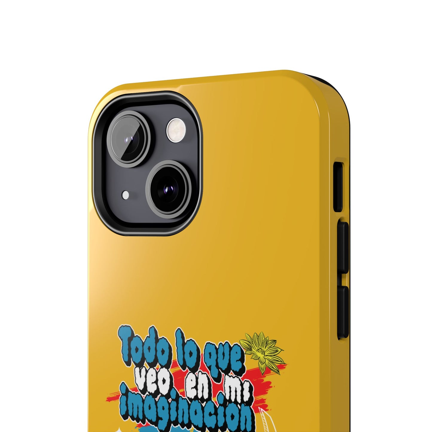 Funda para teléfono "Todo lo que veo en mi imaginación" - Amarillo