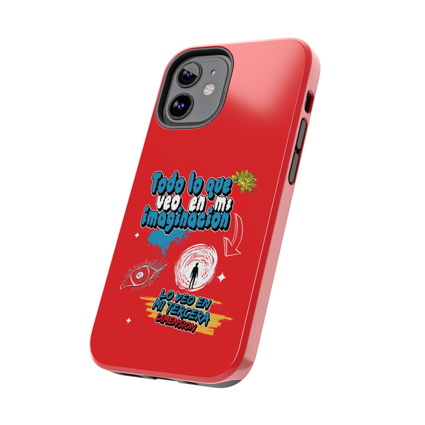 Funda para teléfono "Todo lo que veo en mi imaginación" - Rojo