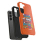Funda para teléfono "Yo vivo en propio espacio y tiempo" - Naranja