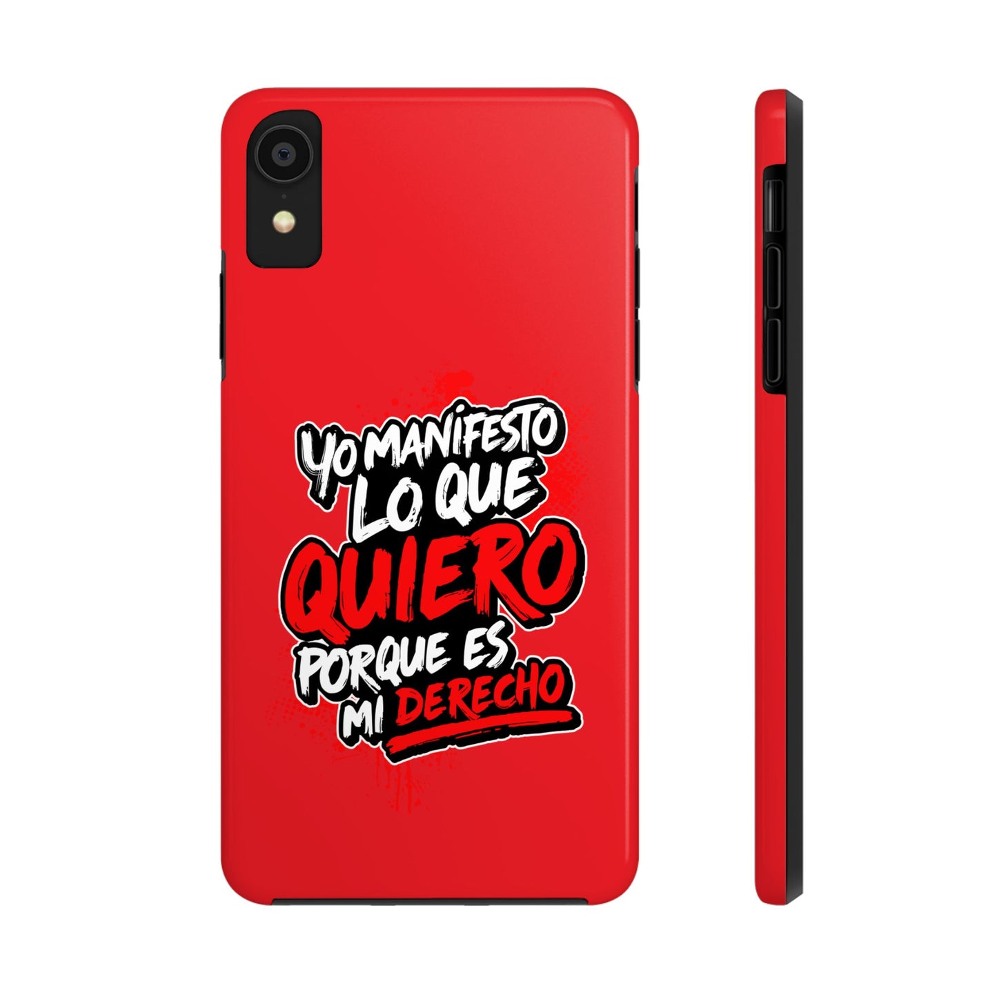 Funda para teléfono "Yo manifiesto lo que quiero" - Rojo