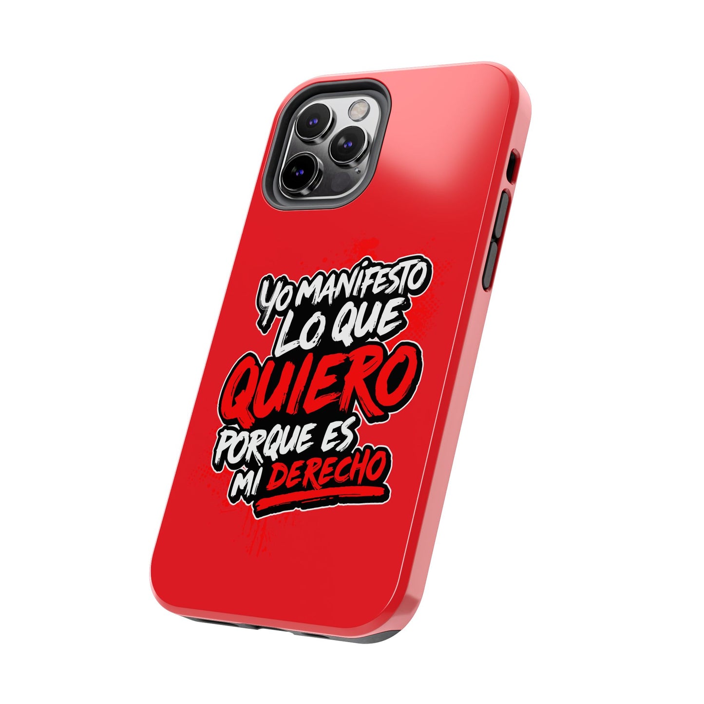 Funda para teléfono "Yo manifiesto lo que quiero" - Rojo