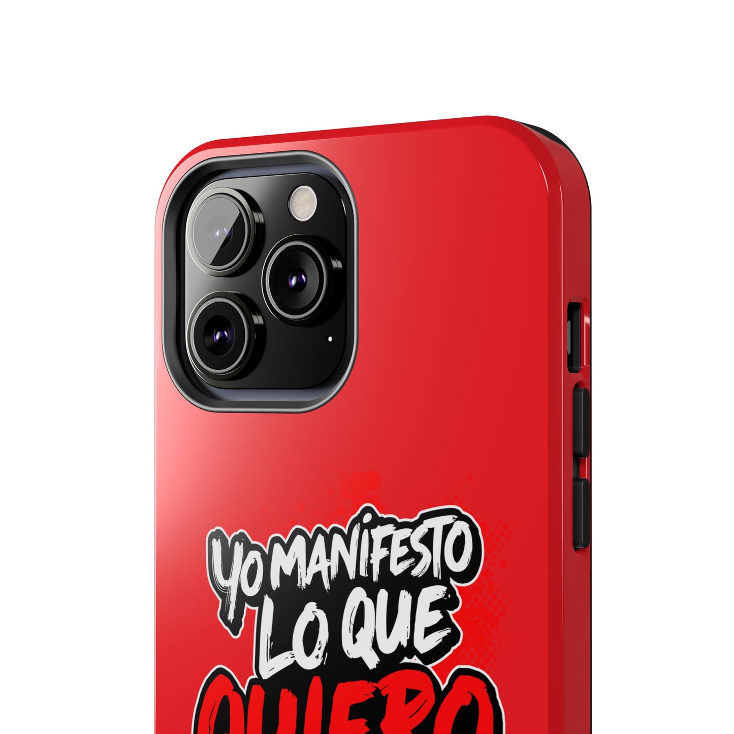 Funda para teléfono "Yo manifiesto lo que quiero" - Rojo