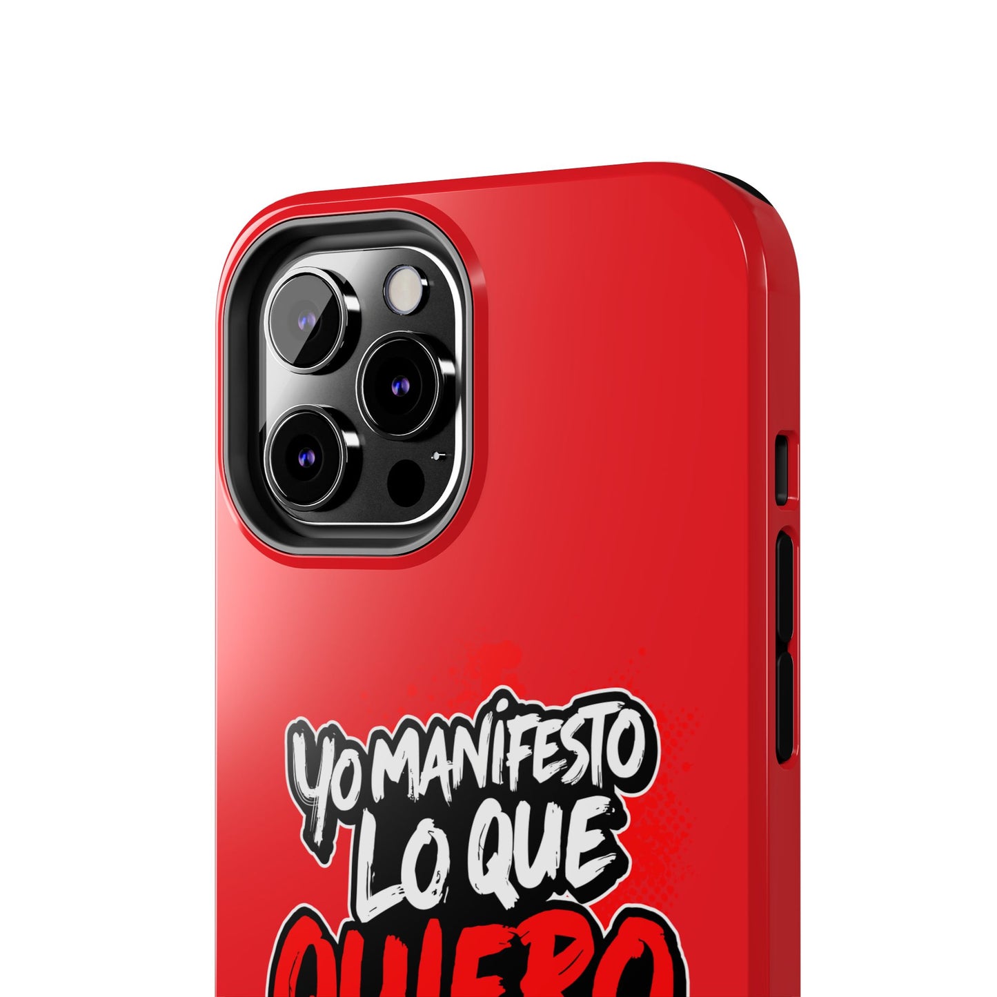 Funda para teléfono "Yo manifiesto lo que quiero" - Rojo