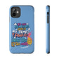 Funda para teléfono "Yo vivo en propio espacio y tiempo" - Celeste