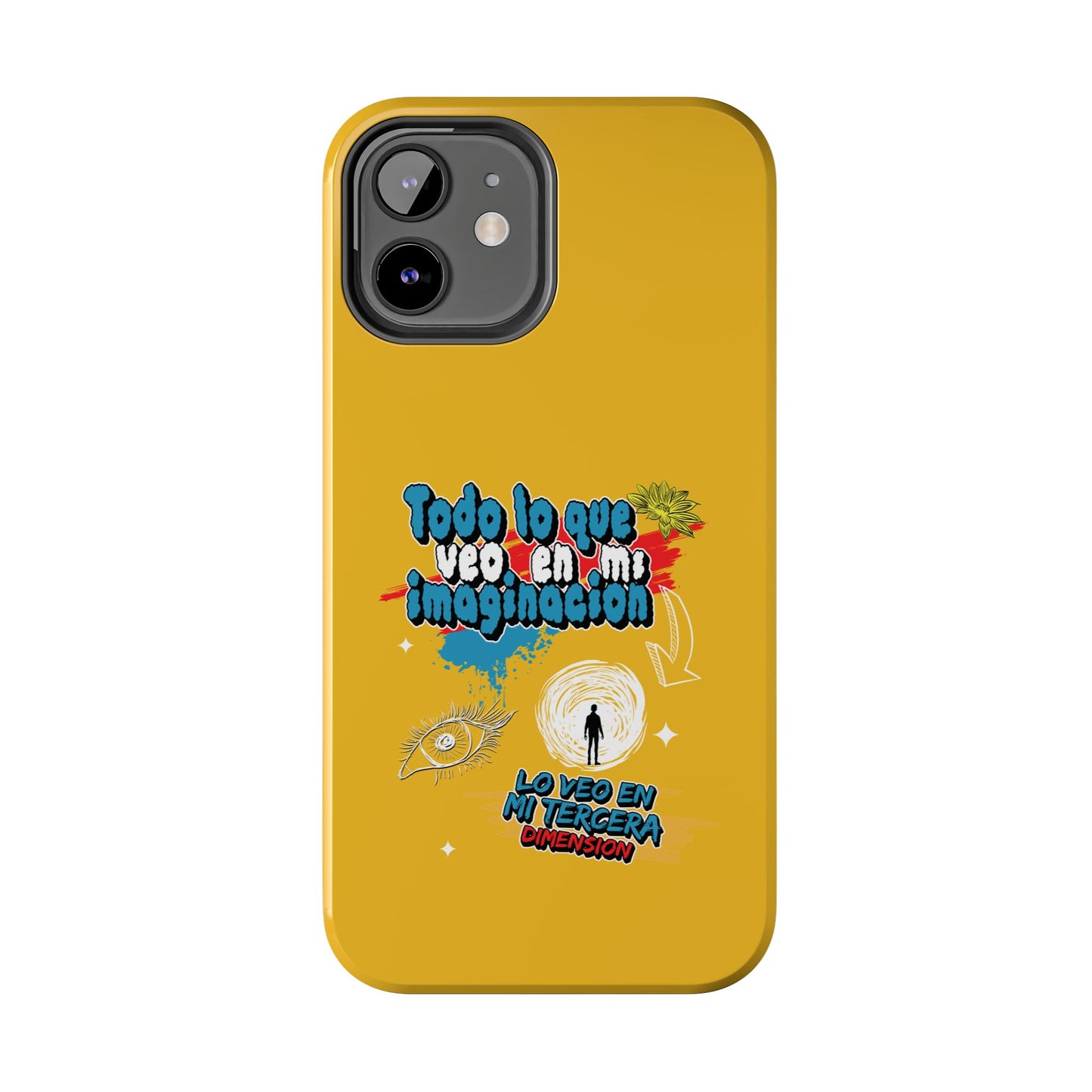 Funda para teléfono "Todo lo que veo en mi imaginación" - Amarillo