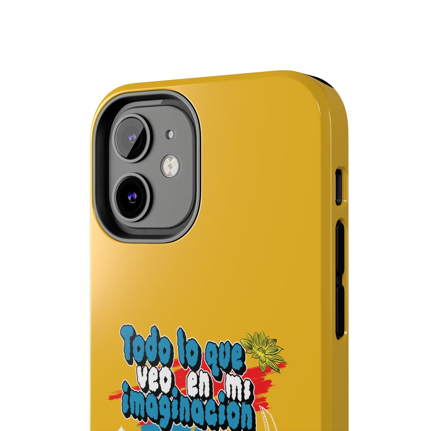 Funda para teléfono "Todo lo que veo en mi imaginación" - Amarillo