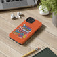 Funda para teléfono "Yo vivo en propio espacio y tiempo" - Naranja